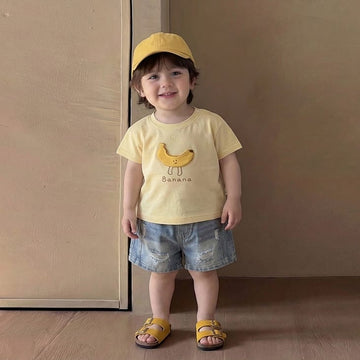 Banana Graphic T-shirt バナナ 刺繍 半袖Tシャツ【mh0012859】 ABNN 半袖Tシャツ
