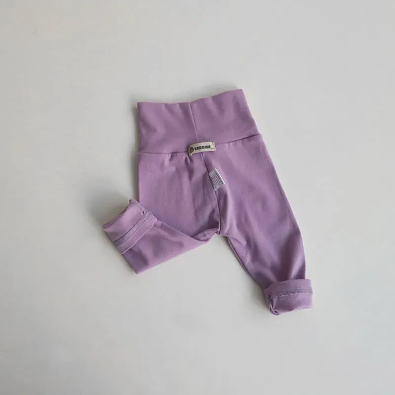 ベビー用パープルのロングパンツ(裾リブ)