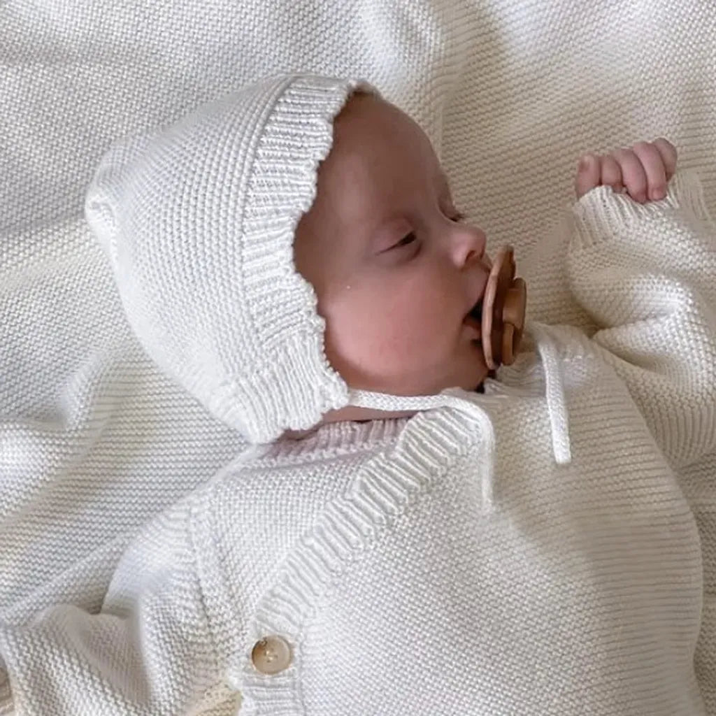 長袖セットアップ ニットトップス+かぼちゃパンツ+ボンネットセットアップ 3点セット【mh0011135】