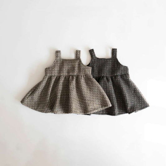 ノースリーブワンピース キャミワンピース | ツイードチェック柄 | Aラインジャンパースカート【mh0011495】