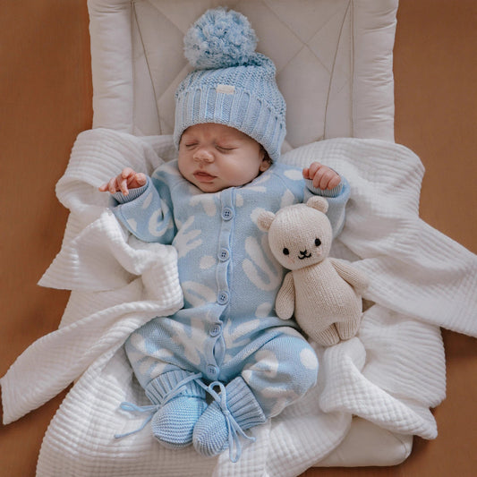 長袖ロンパース Geometric Jacquard Knit Romper 幾何学模様 ジャカードニット ロンパース【mh0011855】