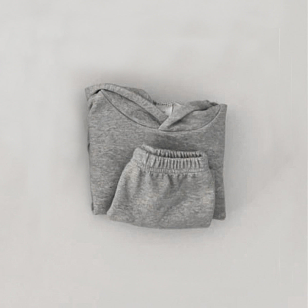 長袖セットアップ Gray / 73cm Cotton Hooded Sweatshirt Shorts Set コットン フーディー セットアップ【mh0011943】