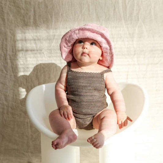 ノースリーブロンパース レースニットキャミソールロンパース【mh0009848】