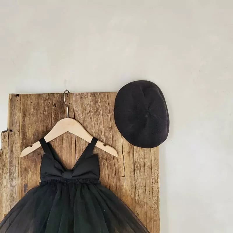 Bow Back Tulle Romper Dress ビッグリボン ノースリーブ チュールロンパース【mh0012700】 BBAMMA ノースリーブロンパース