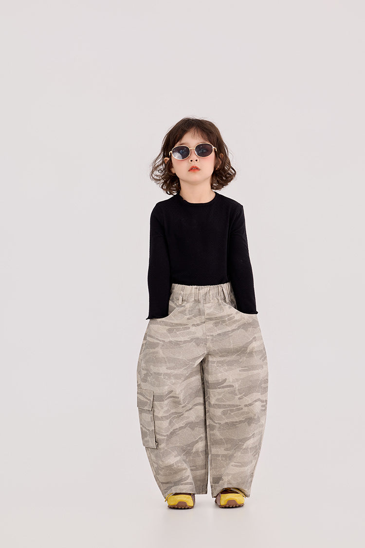 Camouflage Loose Cargo Pants カモフラ ルーズ カーゴパンツ【mh0012387】 HEY BOOBII