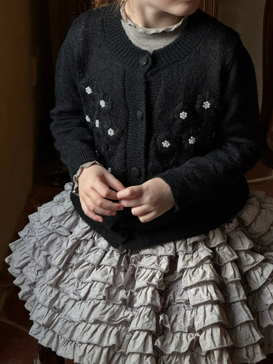 カーディガン・パーカー ビーズ刺繍ニットカーディガン【mh0011219】