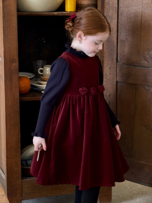 ノースリーブワンピース ノースリーブワンピース ローズモチーフ フレンチスタイルドレス【mh0011893】