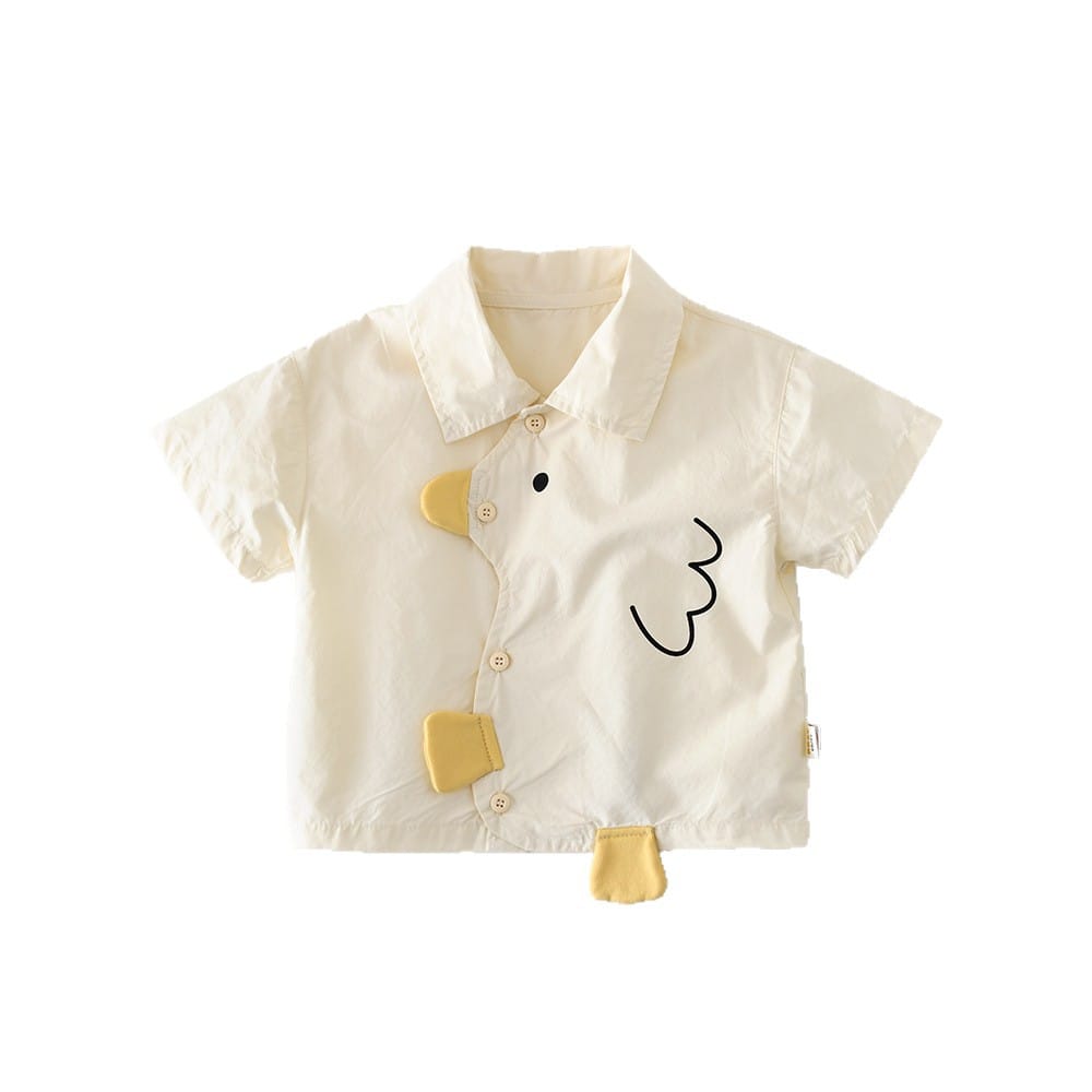 Chick Embroidery Shirt ひよこ 刺繍 半袖シャツ【mh0012857】 ABNN 半袖シャツ・ブラウス
