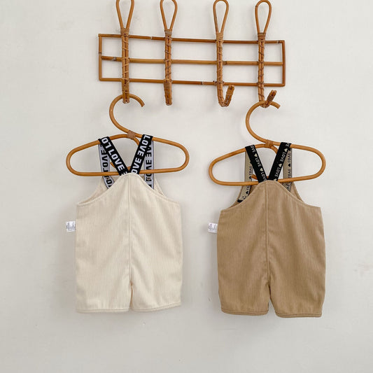 Corduroy Suspender Shorts コーデュロイ サロペット パンツ【mh0012495】 Engepapa サロペットパンツ・サスペンダーパンツ