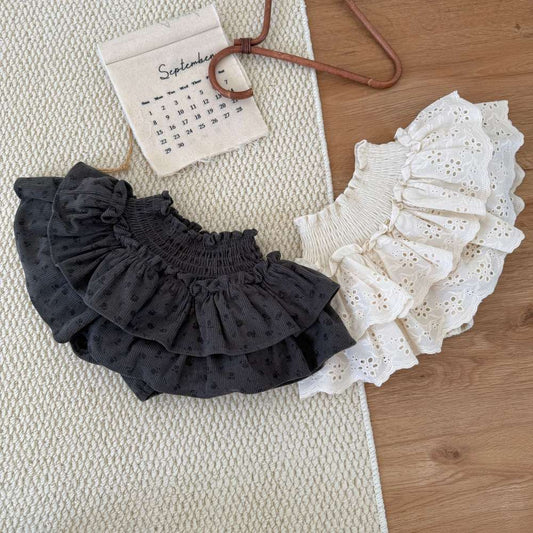 ブルマパンツ フリルブルマパンツ レース シャーリング ショートパンツ【mh0011513】