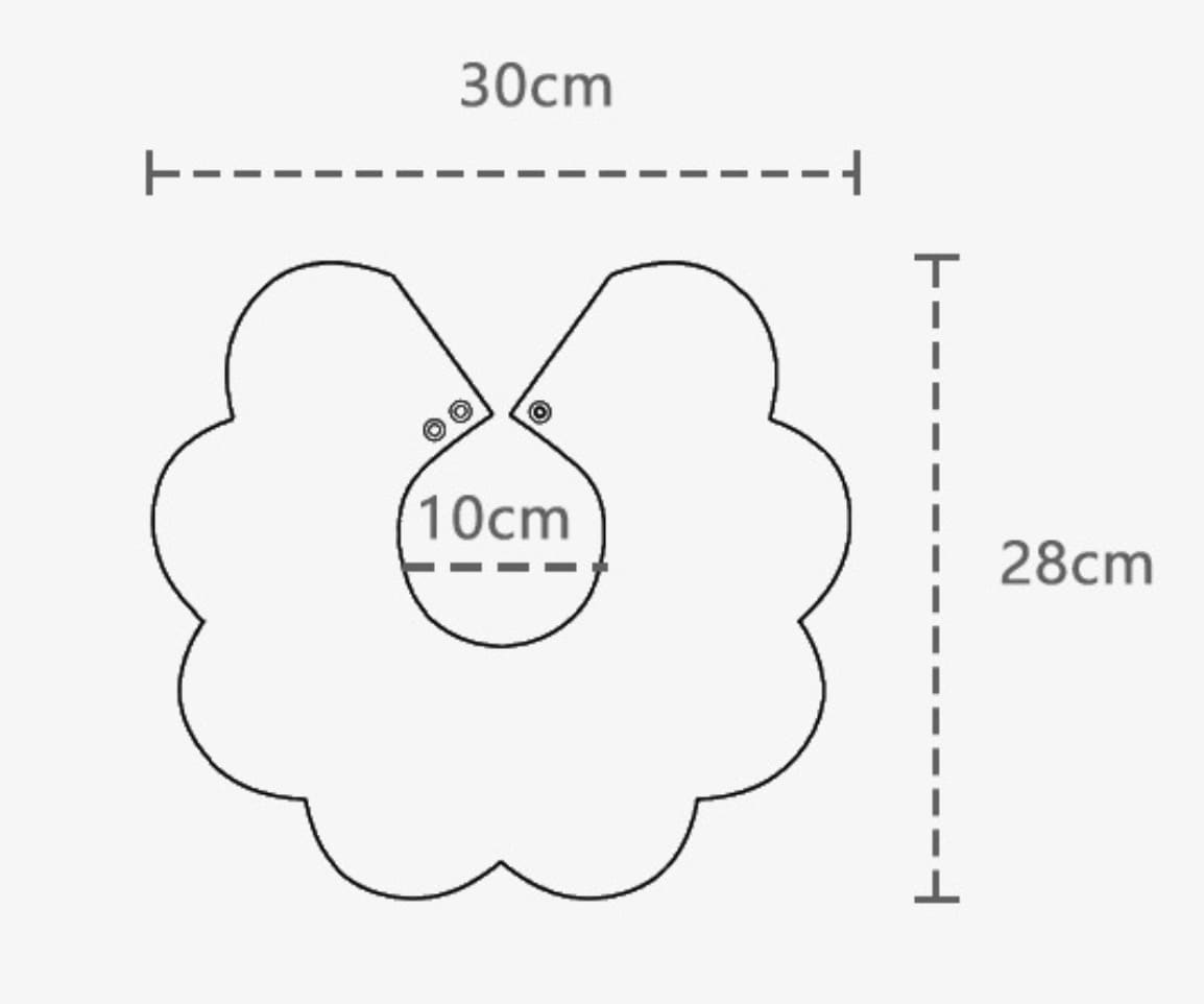 Double Sided Petal Shape Printed Cotton フルーツ チェリー スタイ【mh0012773】 Beitaoya よだれかけ