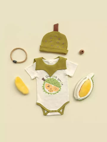 Durian Short Sleeve Romper With Hat ドリアン 半袖ロンパース【mh0013391】 TOMMY'S GIFTS 半袖ロンパース