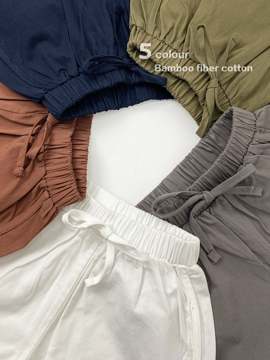 Elastic Waist Drawstring Dolphin Shorts 無地 ショートパンツ【mh0012840】 Gikv king ハーフパンツ・ショートパンツ