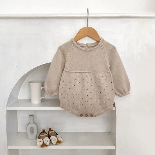 長袖ロンパース レースニット長袖ロンパース【mh0011084】