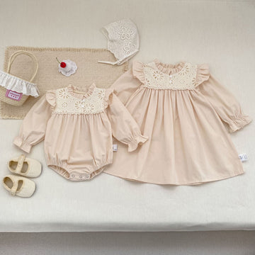 長袖ロンパース Princess Lace Romper Dress プリンセス レース ロンパース ワンピース【mh0012172】