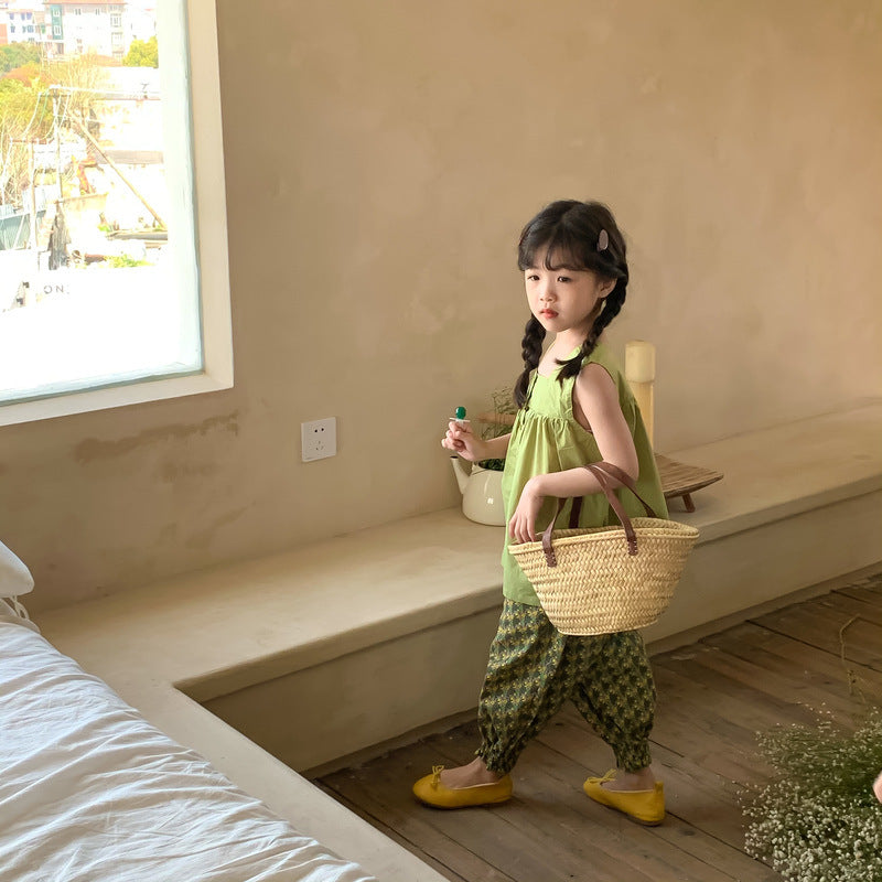 Floral Short Sleeve Matching Set フラワー セットアップ リンクコーデ【mh0012260】 KUMAI.KIDS