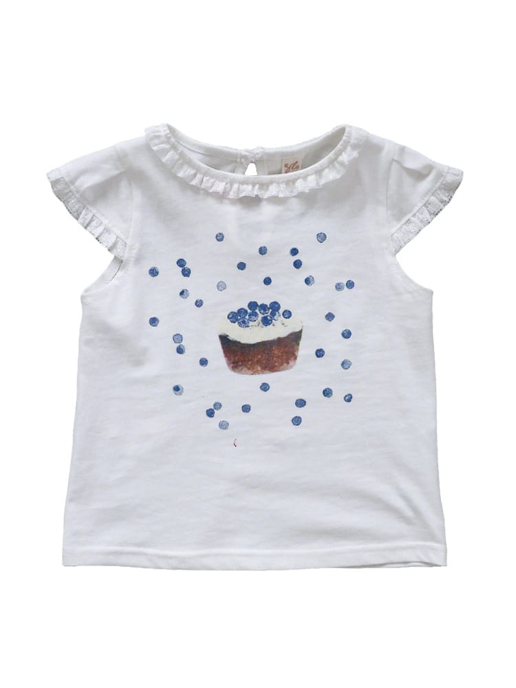 Flounce Sleeve Cupcake Tee フリルスリーブ カップケーキ Tシャツ【mh0012987】 Strawberry Coral 半袖Tシャツ