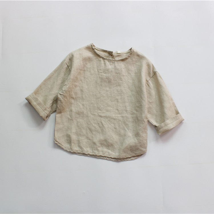 長袖Tシャツ Apricot / 12M 80cm キッズ コットンリネン 長袖 シャツ トップス【mh0000728】