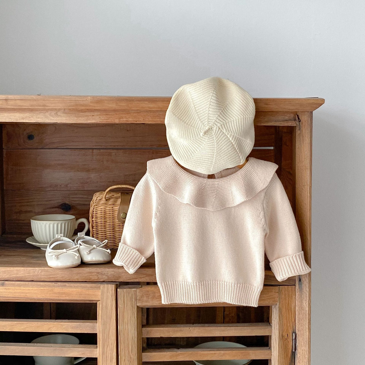 Frill Collar Knit Sweater フリルカラー ニット セーター【mh0002453】 Engepapa ニット・セーター