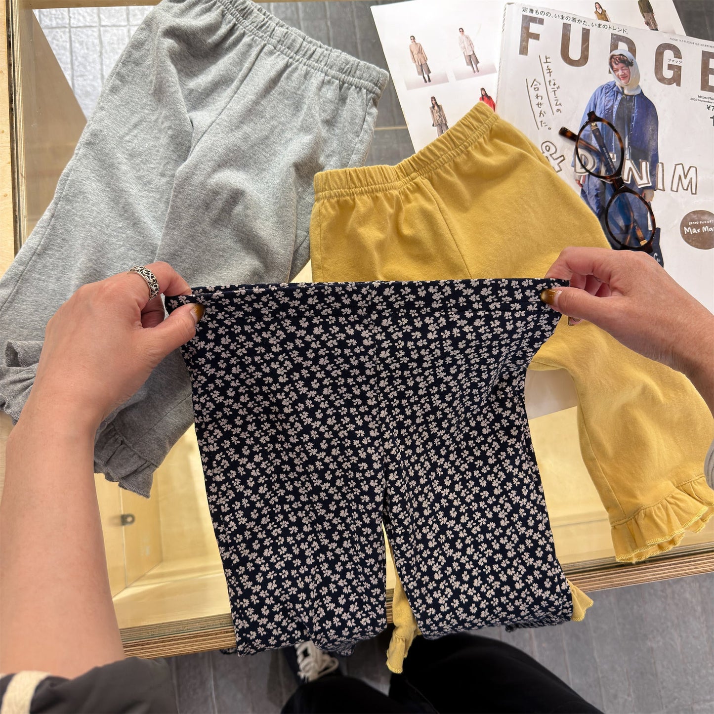Frill Hem Flare Pants フリル裾 フレア レギンスパンツ【mh0012466】 ADbaby レギンスパンツ