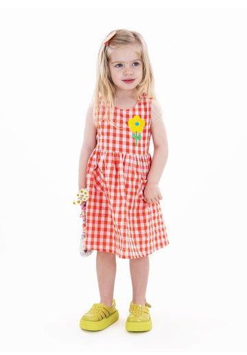 Gingham Plaid Vest Dress チェック ノースリーブワンピース【mh0013212】 RICE & SKY ノースリーブワンピース