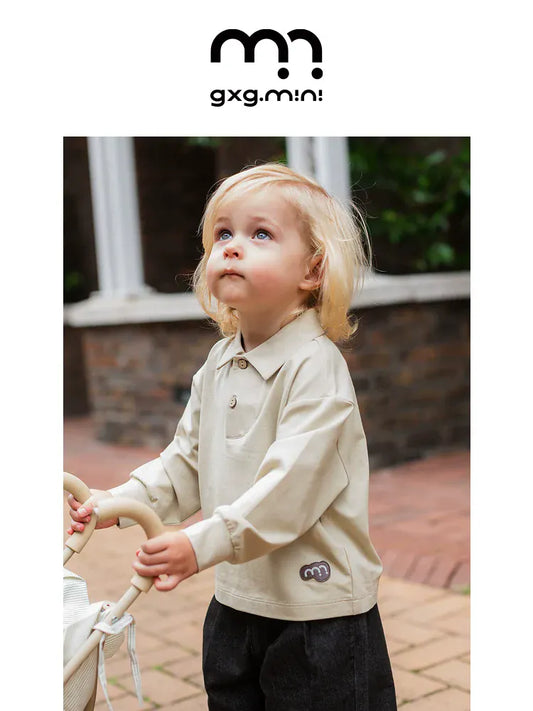 長袖シャツ・ブラウス 長袖ポロシャツ プルオーバー 無地 北欧風 ブラウス【mh0011308】