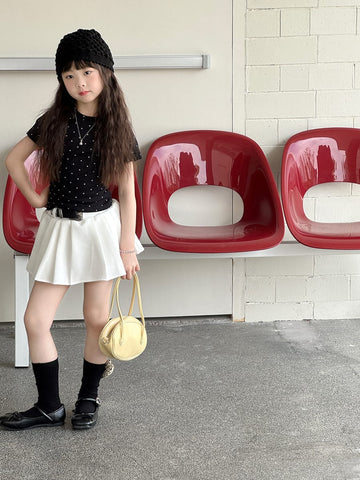 Heart Cutout Dot Tee ハート 半袖Tシャツ【mh0013070】 mamahalo kids 半袖Tシャツ