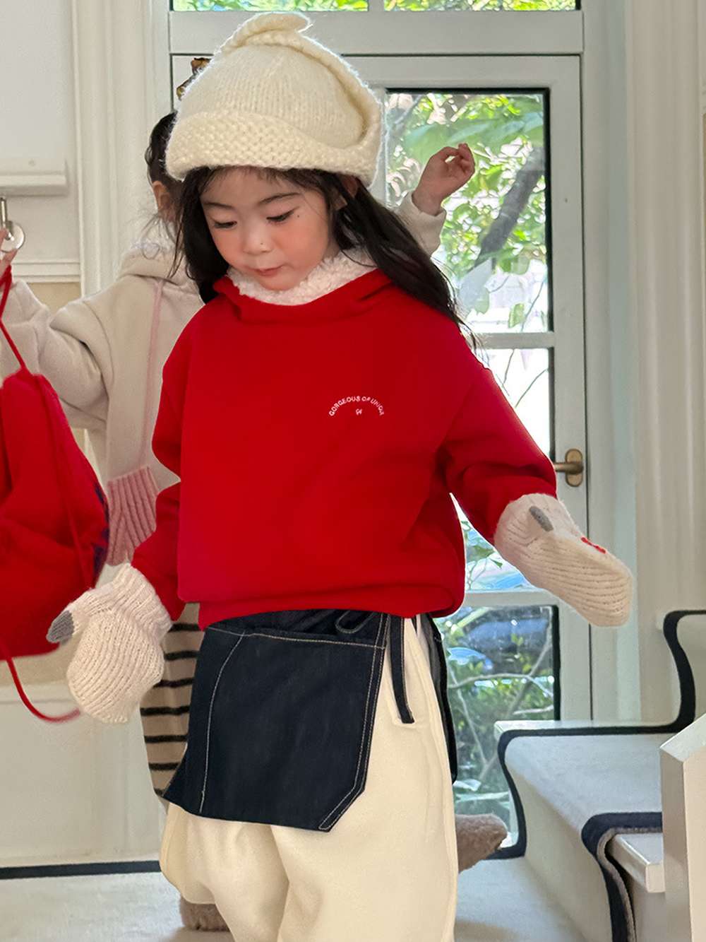 トレーナー・フーディ 長袖スウェットパーカー 裏起毛 もこもこフード付 長袖フーディー 【mh0011457】