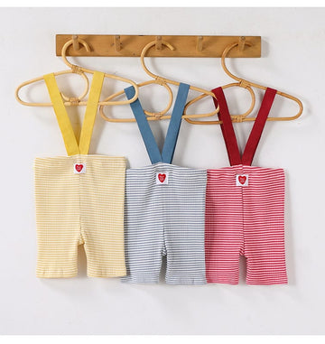 High Waisted Suspender Cotton Shorts ギンガムチェック サスペンダーハーフパンツ【mh0012782】 Beitaoya サロペットパンツ・サスペンダーパンツ