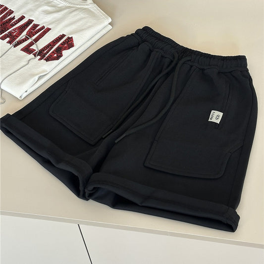 Casual Sport Shorts パッチポケット スウェットハーフパンツ【mh0012957】