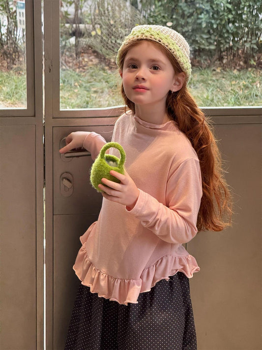 Solid Fungus Edge Soft Top メロウフリル リブトップス【mh0012225】