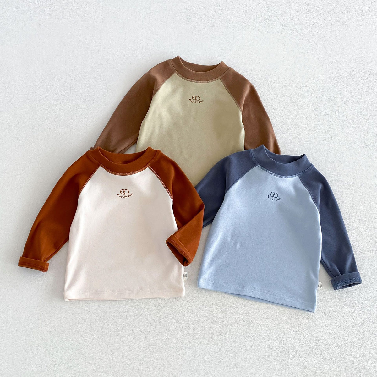 キッズ ラグラン 配色 長袖Tシャツ / ロングパンツ【mh0014770】