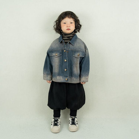 Kids' Vintage Wash Denim Jacket【mh0014590】
