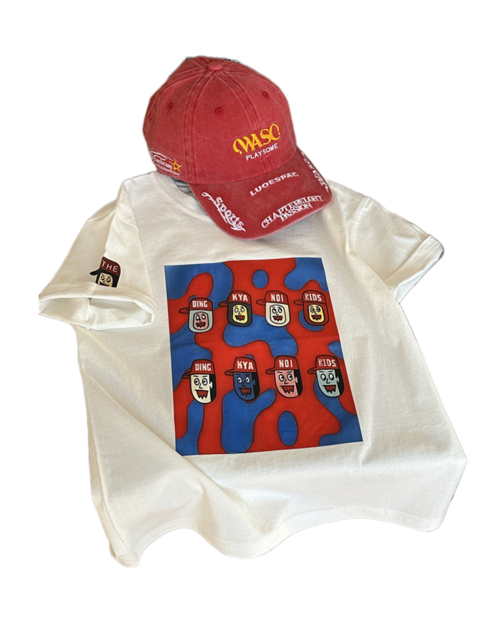 Abstract Character T-shirt キャラクター 半袖Tシャツ【mh0012941】