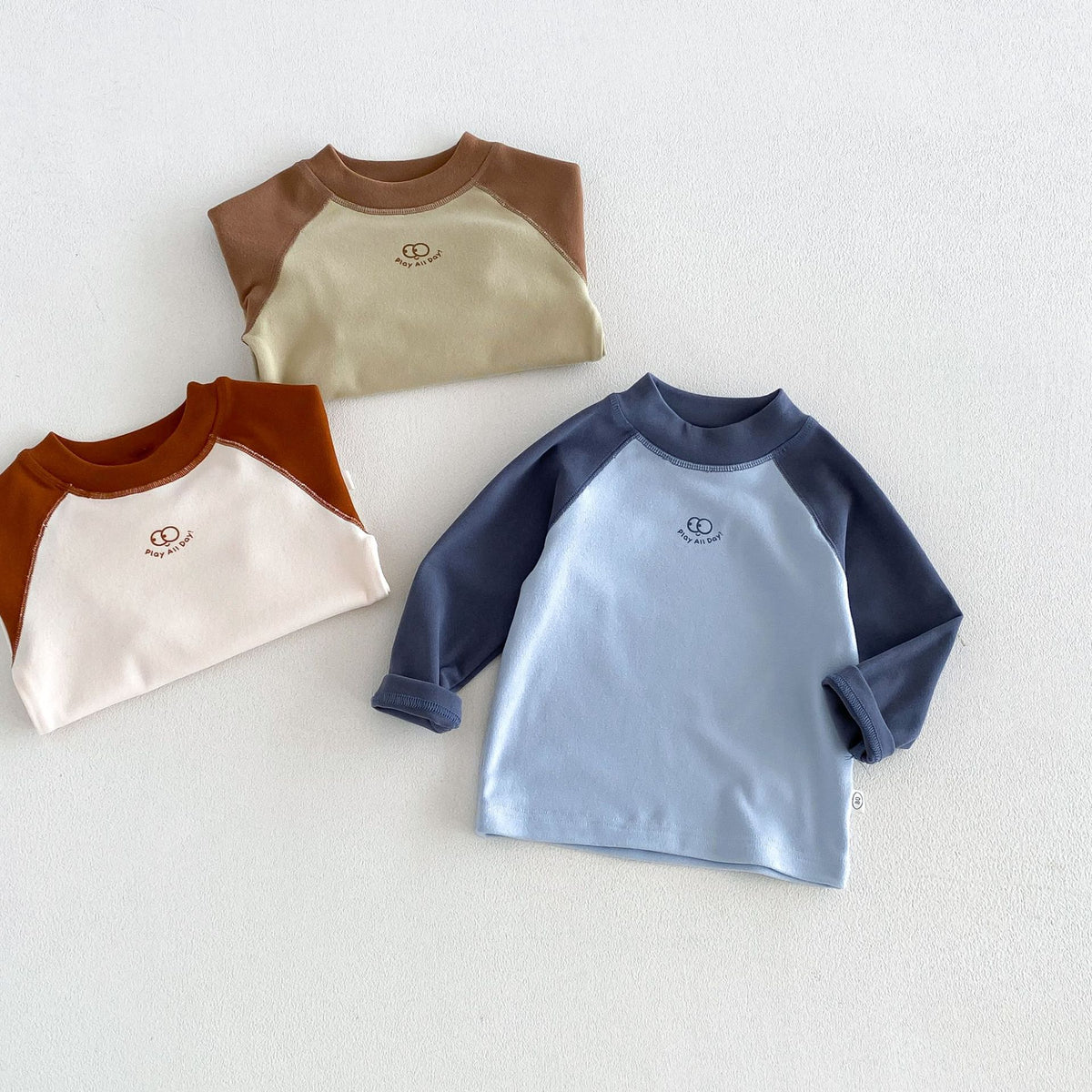 キッズ ラグラン 配色 長袖Tシャツ / ロングパンツ【mh0014770】