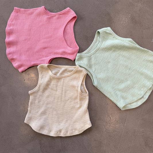 Simple Solid Sleeveless Base Top シンプル ノースリーブ トップス【mh0012219】