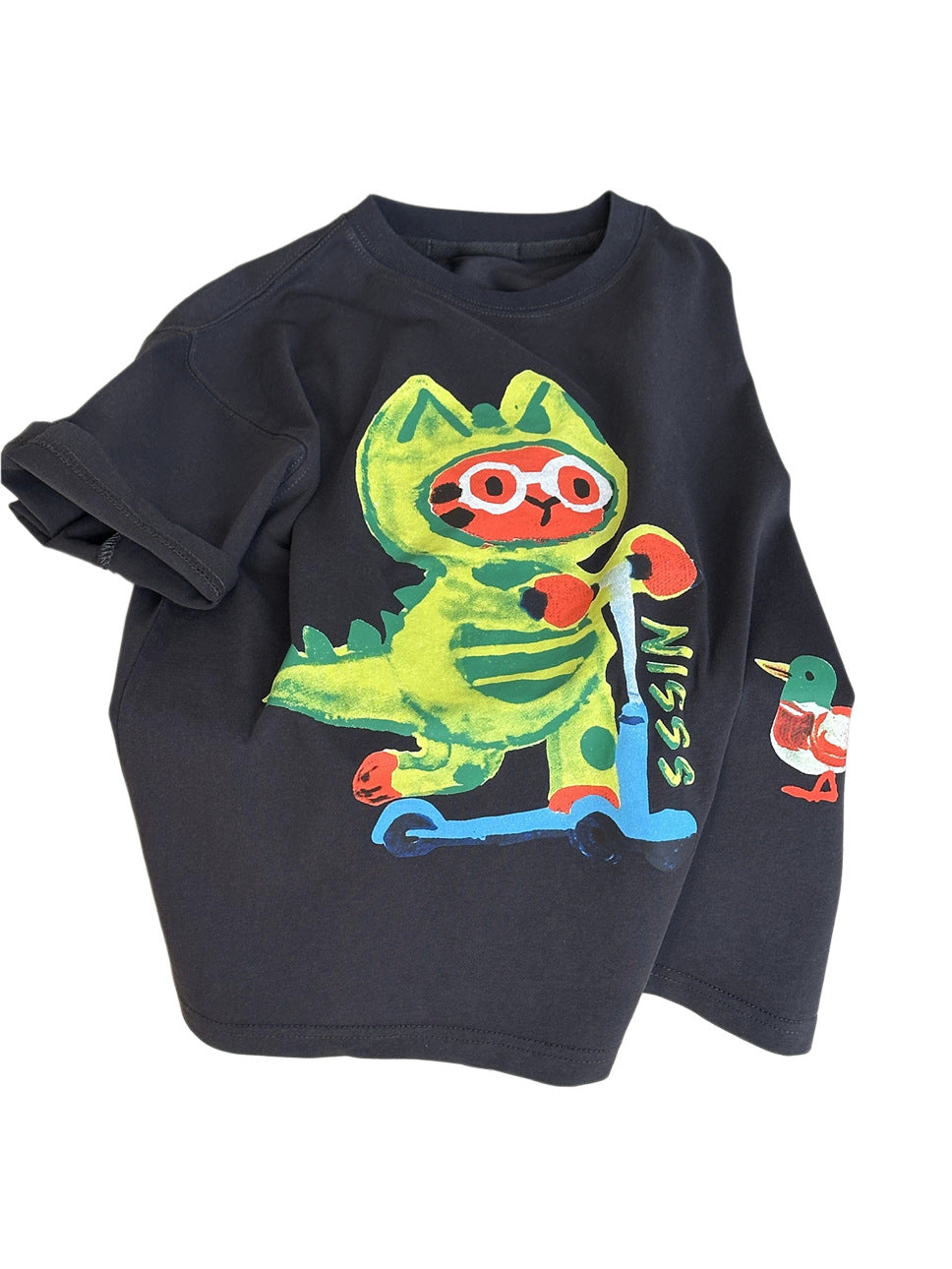 Cartoon Graphic T-shirt 恐竜 アニマル Tシャツ【mh0012947】