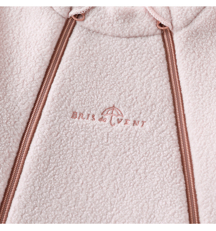 ベビー フリース ダブルジップ ハイネック 長袖ジャンプスーツ【mh0014718】