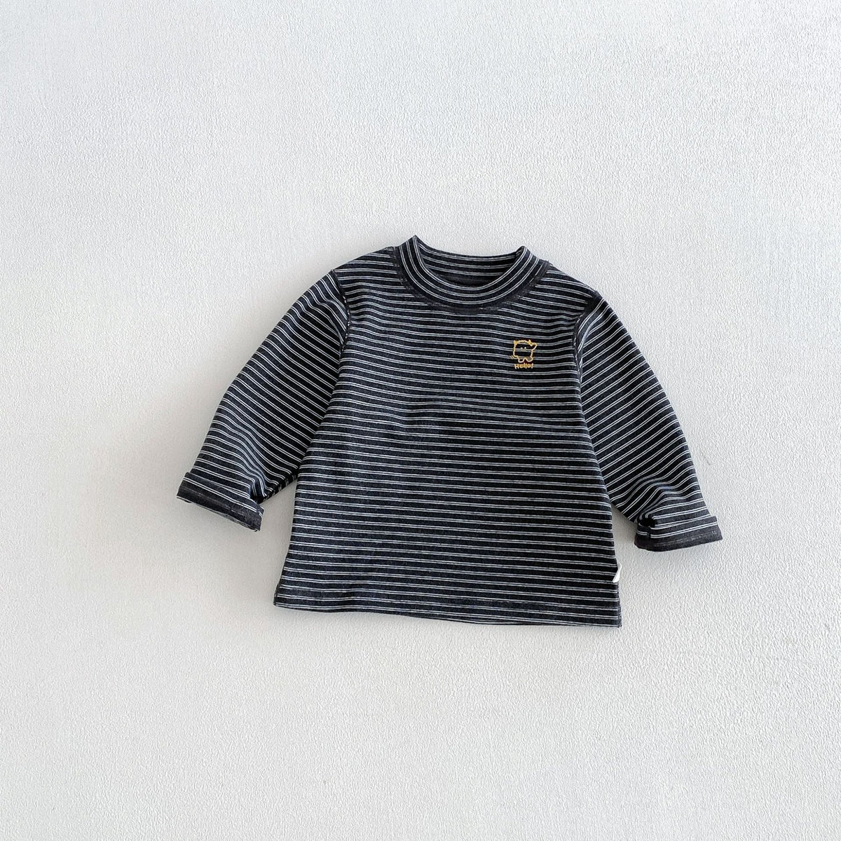 キッズ ボーダー ワンポイント刺繍 長袖Tシャツ / イージー ロングパンツ【mh0014771】