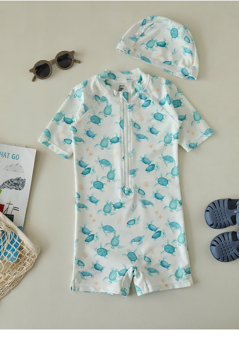 UPF50+ Printed Short Sleeve Swimsuit mh0012589