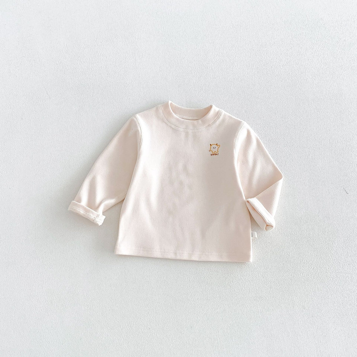 キッズ ボーダー ワンポイント刺繍 長袖Tシャツ / イージー ロングパンツ【mh0014771】