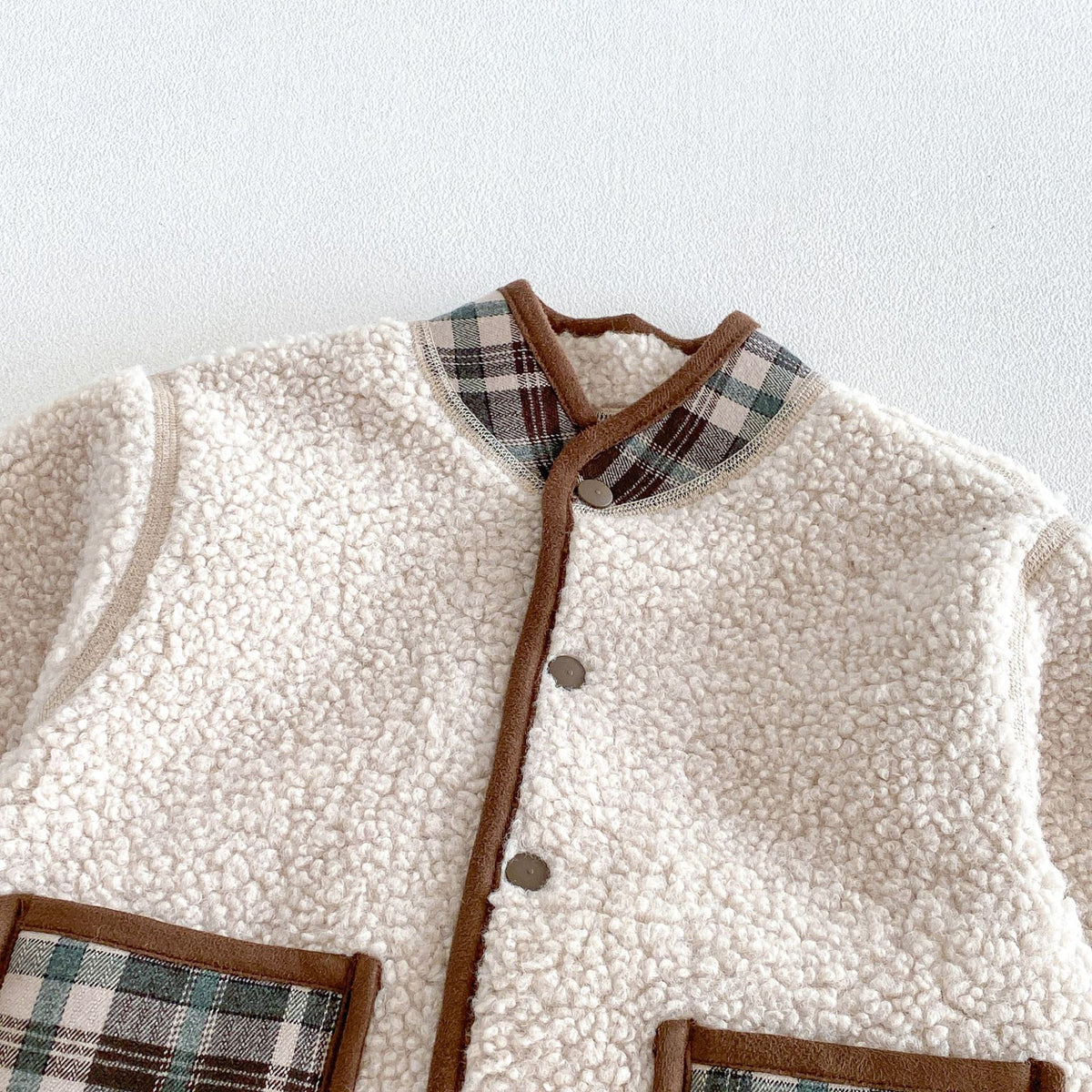 キッズ チェック リバーシブル ボアジャケット / ロールアップ 刺繍 ストレート ロングパンツ【mh0014765】