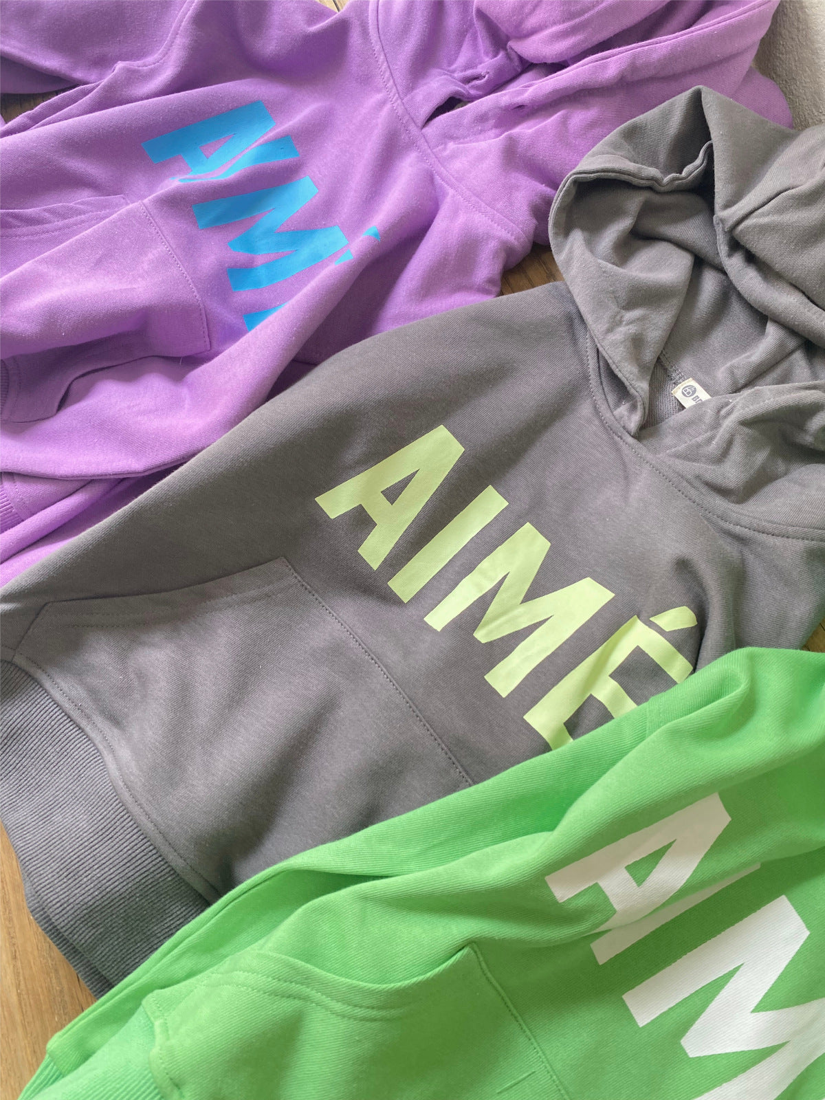 Letter Print Hooded Sweatshirt Set ロゴ パーカー セットアップ【mh0012612】