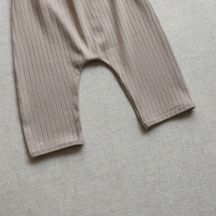 Wide Ribbed Long Sleeve Lounge Set リブ編み 長袖 セットアップ【mh0012674】