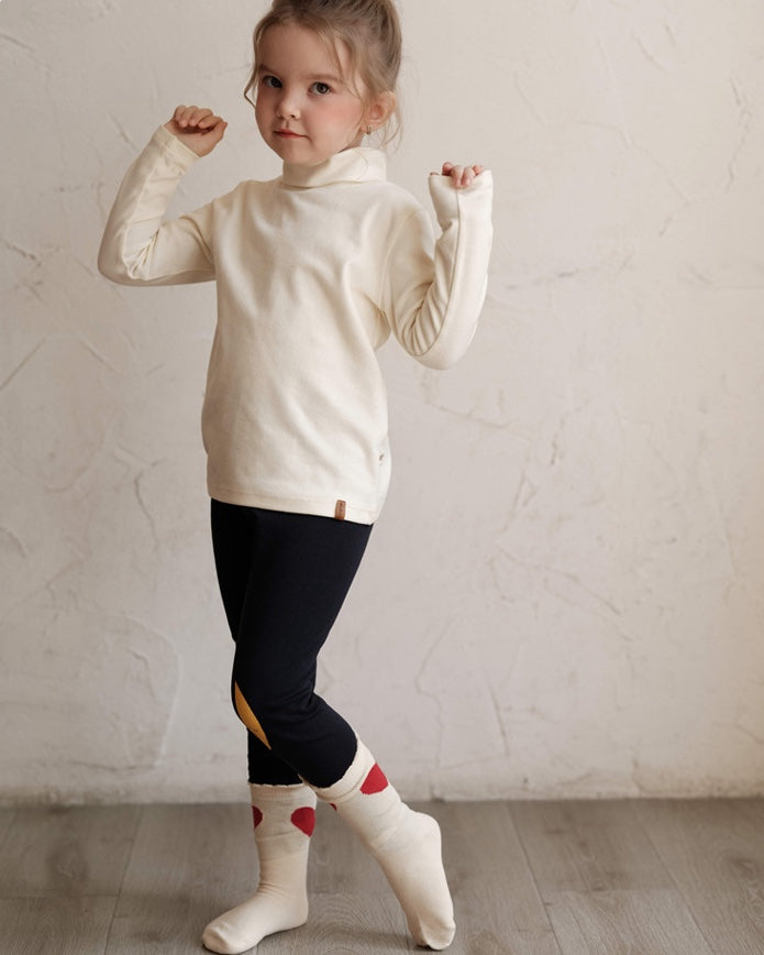 ソックス 靴下 ムーン ミドル丈 キッズ コットン【mh0011563】