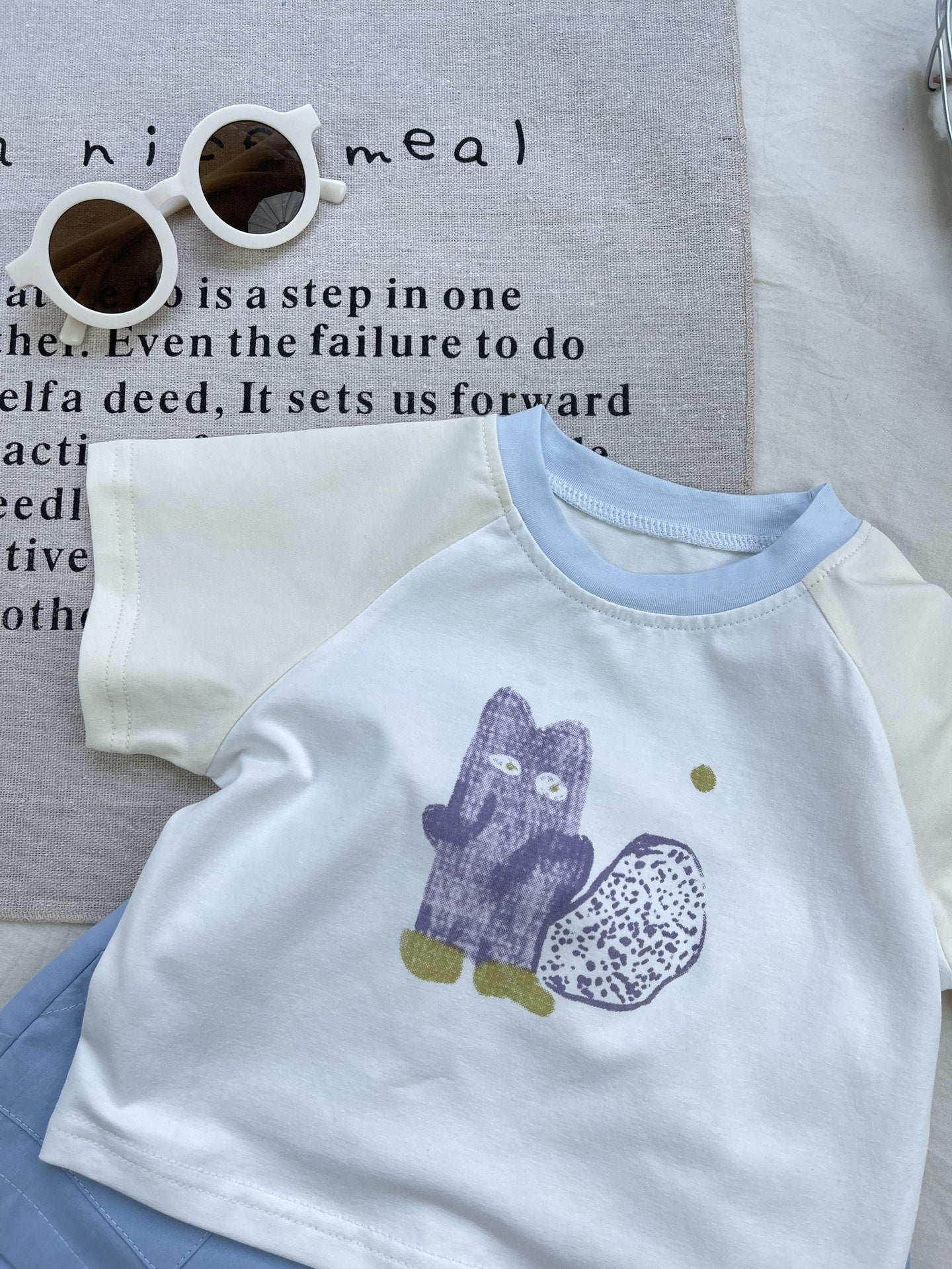 Squirrel Graphics Raglan Set 半袖Tシャツ ショートパンツセット【mh0012925】