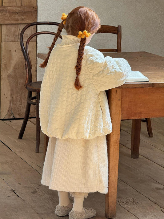 ショートコート・ジャケット・ジャンパー ジャケットコート 刺繍エンボス ガーリーアウター【mh0011764】