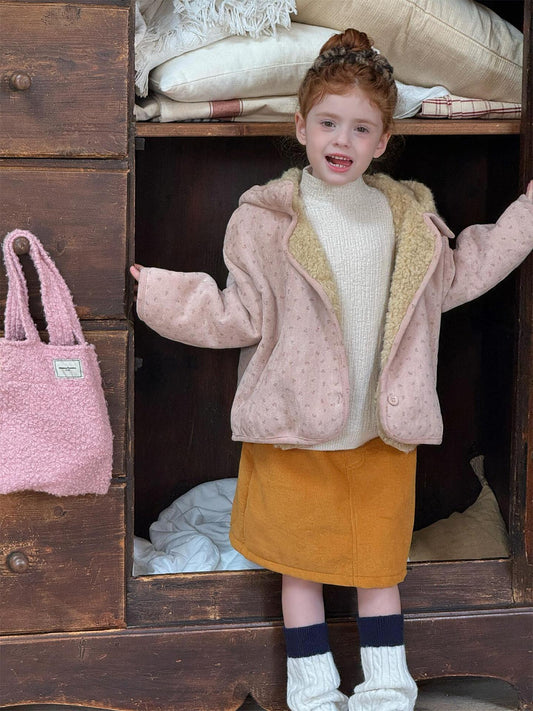 ショートコート・ジャケット・ジャンパー フーディジャケット フラワープリント 裏ボアフリース アウター【mh0011770】