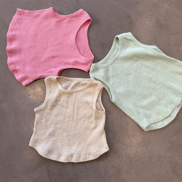 タンクトップ・キャミソール・ノースリーブトップス Simple Solid Sleeveless Base Top シンプル ノースリーブ トップス【mh0012219】