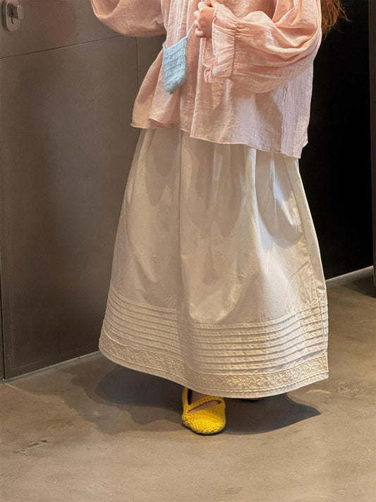 スカート Solid Lace Casual Versatile Skirt レース カジュアルスカート【mh0012224】